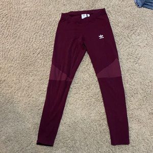 maroon adidas leggings